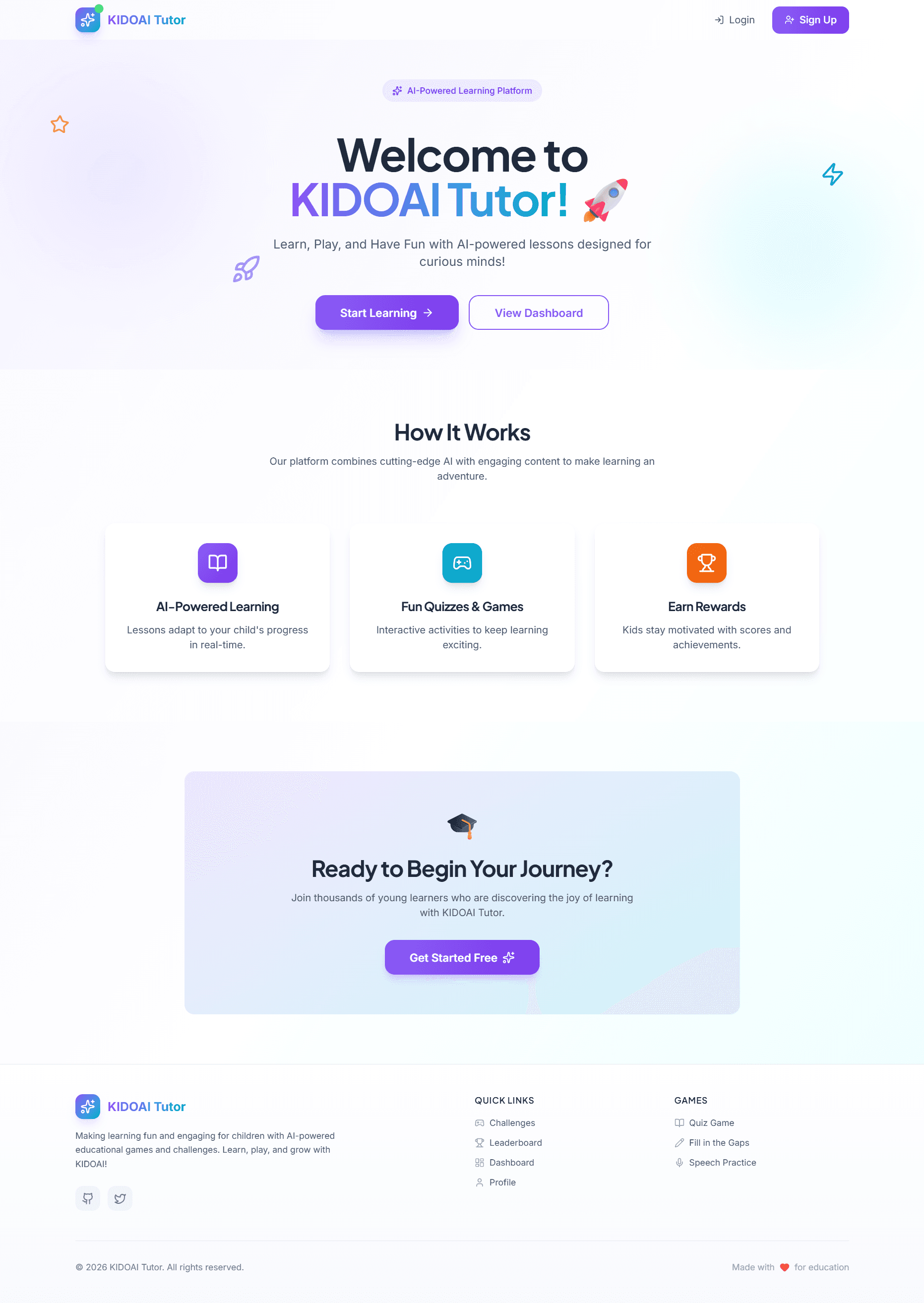 Screenshot of KidoAI